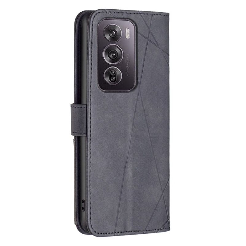 Etui Folio Oppo Reno 12 Pro 5g Wzór Geometryczny Binfen Kolor Etui Ochronne