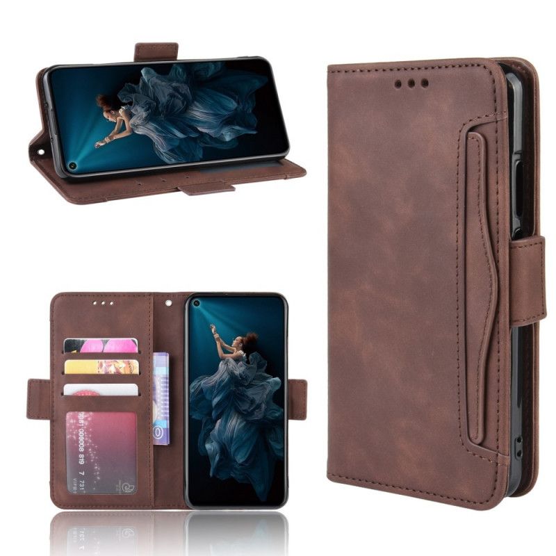 Etui Folio Huawei Nova 5T Czerwony Czarny Karta Wielofunkcyjna Pierwszej Klasy Etui Ochronne