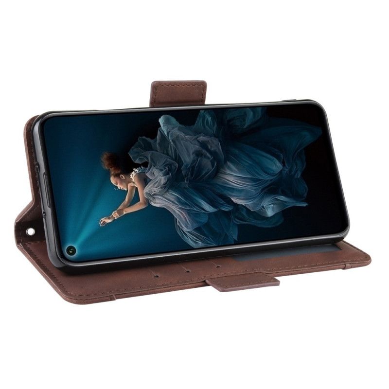 Etui Folio Huawei Nova 5T Czerwony Czarny Karta Wielofunkcyjna Pierwszej Klasy Etui Ochronne