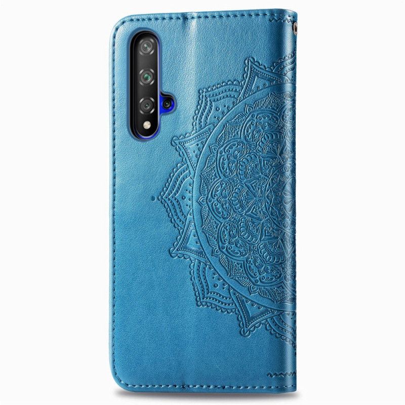 Etui Folio Huawei Nova 5T Szary Czarny Mandala W Średnim Wieku Etui Ochronne