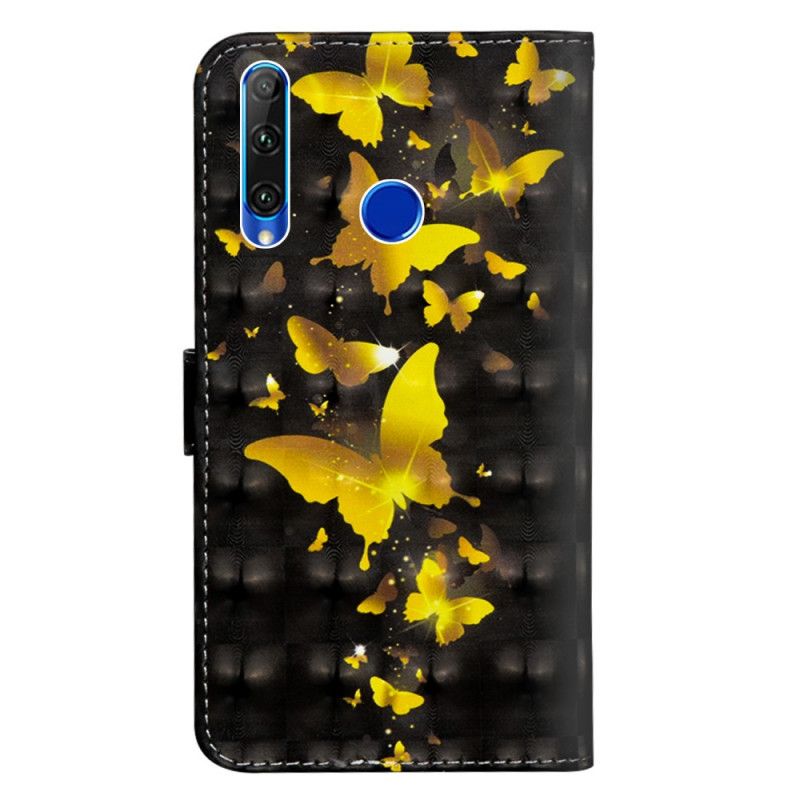 Etui Folio Honor 20e / 20 Lite Żółte Motyle