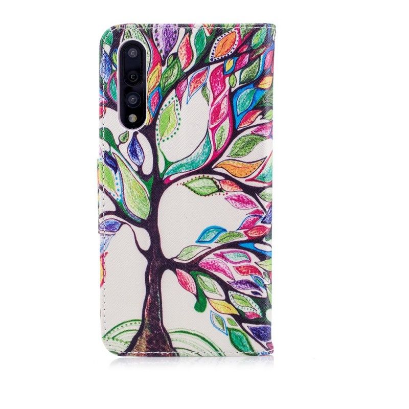 Etui Folio Huawei P20 Pro Kolorowe Drzewo Etui Ochronne