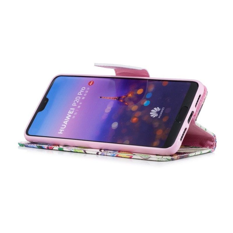 Etui Folio Huawei P20 Pro Kolorowe Drzewo Etui Ochronne