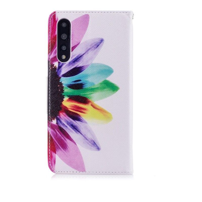 Etui Folio Huawei P20 Pro Kwiat Akwareli Etui Ochronne