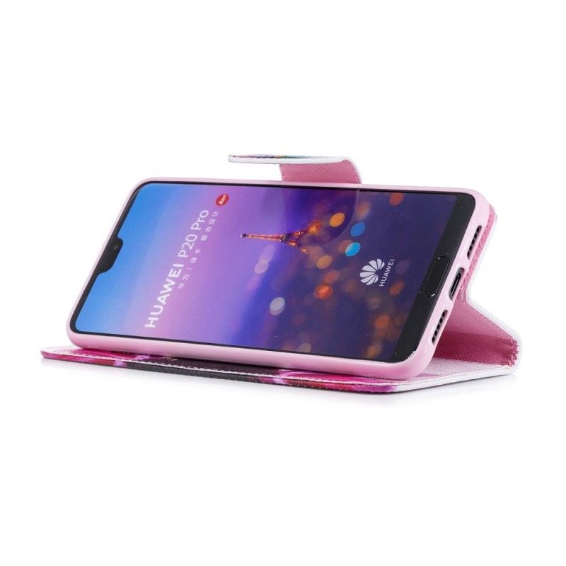 Etui Folio Huawei P20 Pro Kwiat Akwareli Etui Ochronne