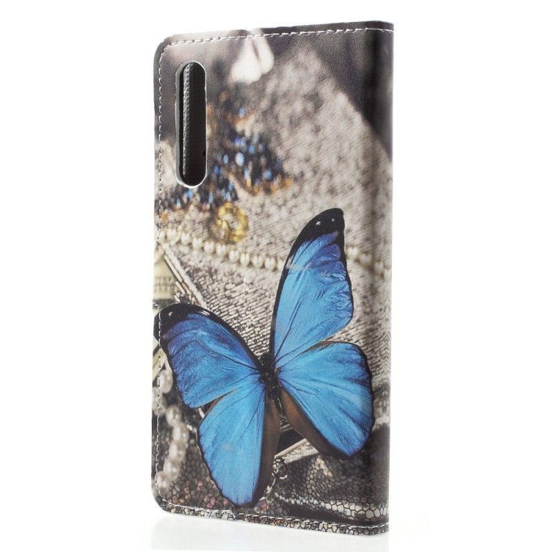 Etui Folio Huawei P20 Pro Niebieski Motyl Etui Ochronne