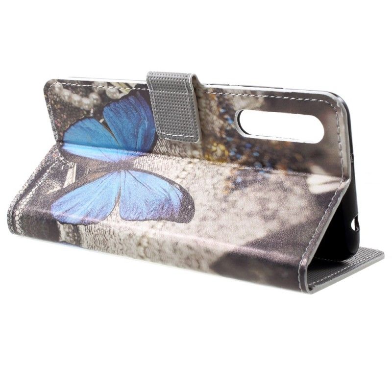 Etui Folio Huawei P20 Pro Niebieski Motyl Etui Ochronne