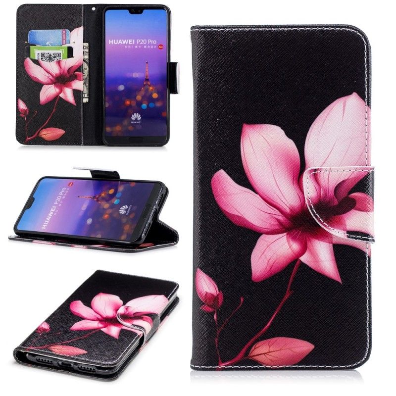 Etui Folio Huawei P20 Pro Różowy Kwiat