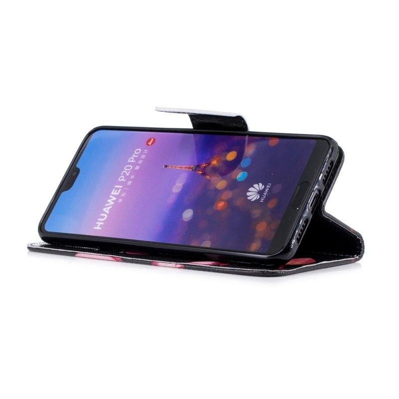 Etui Folio Huawei P20 Pro Różowy Kwiat