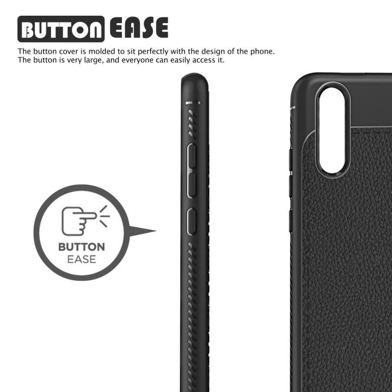 Etui Huawei P20 Pro Czerwony Efekt Skóry Premium Etui Ochronne