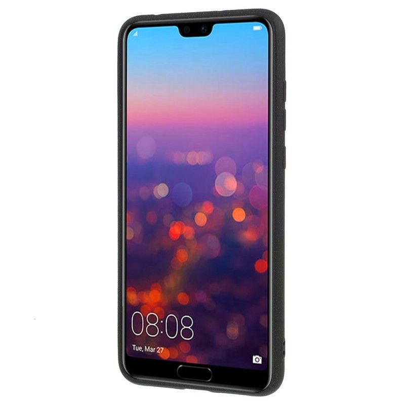 Etui Huawei P20 Pro Szary Czarny Matowy Silikon Etui Ochronne