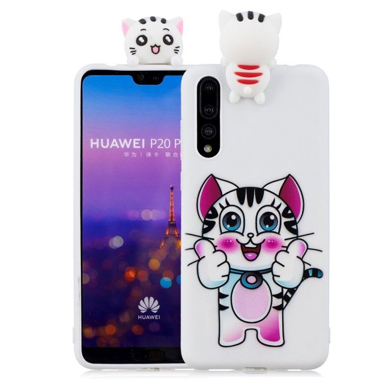 Etui Huawei P20 Pro Zabawa Z Kotem W 3D