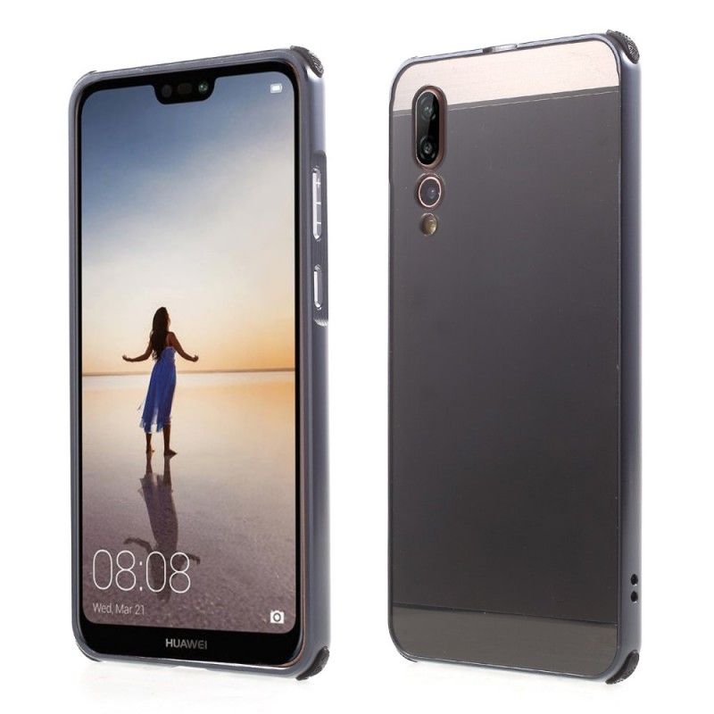 Futerały Huawei P20 Pro Złoto Srebro Zdejmowany Aluminiowy Zderzak I Szczotkowany Tył