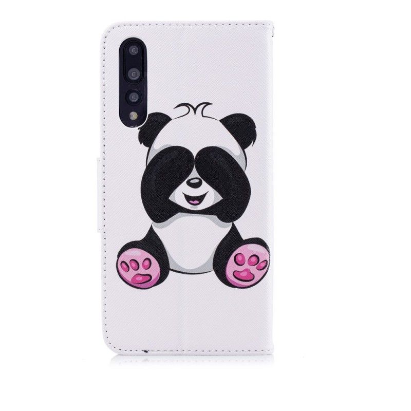 Skórzany Futerał Huawei P20 Pro Etui na Telefon Zabawna Panda