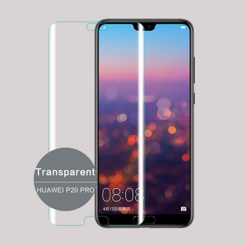 Zakrzywiona Ochrona Ze Szkła Hartowanego Huawei P20 Pro Przezroczysty Czarny Mofi