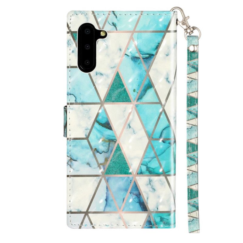 Etui Folio Samsung Galaxy Note 10 Marmurowe Punkty Świetlne Z Paskiem Etui Ochronne