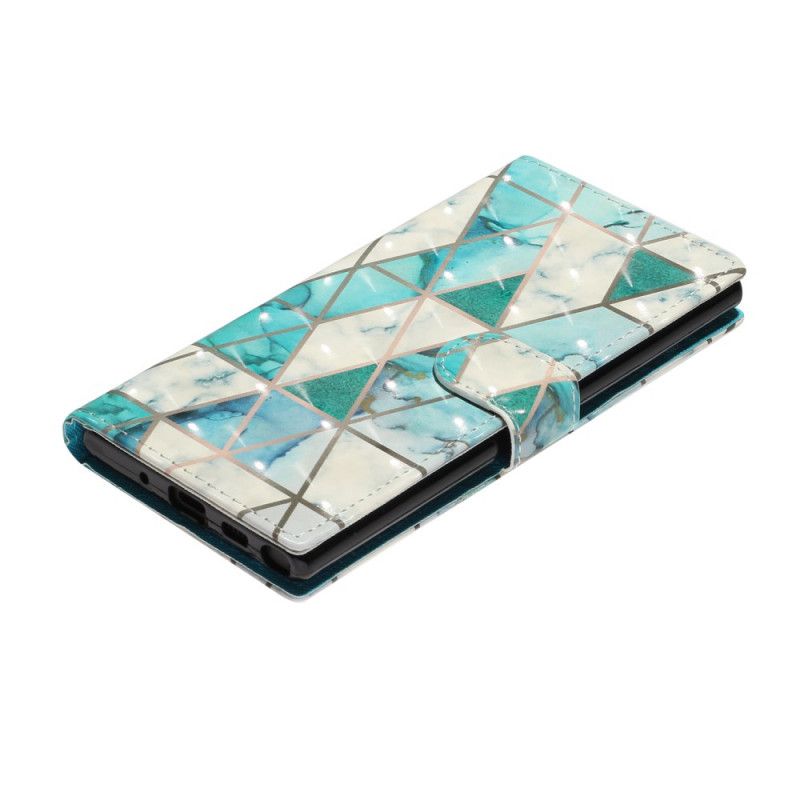 Etui Folio Samsung Galaxy Note 10 Marmurowe Punkty Świetlne Z Paskiem Etui Ochronne