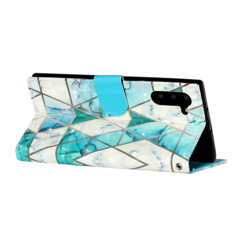 Etui Folio Samsung Galaxy Note 10 Marmurowe Punkty Świetlne Z Paskiem Etui Ochronne