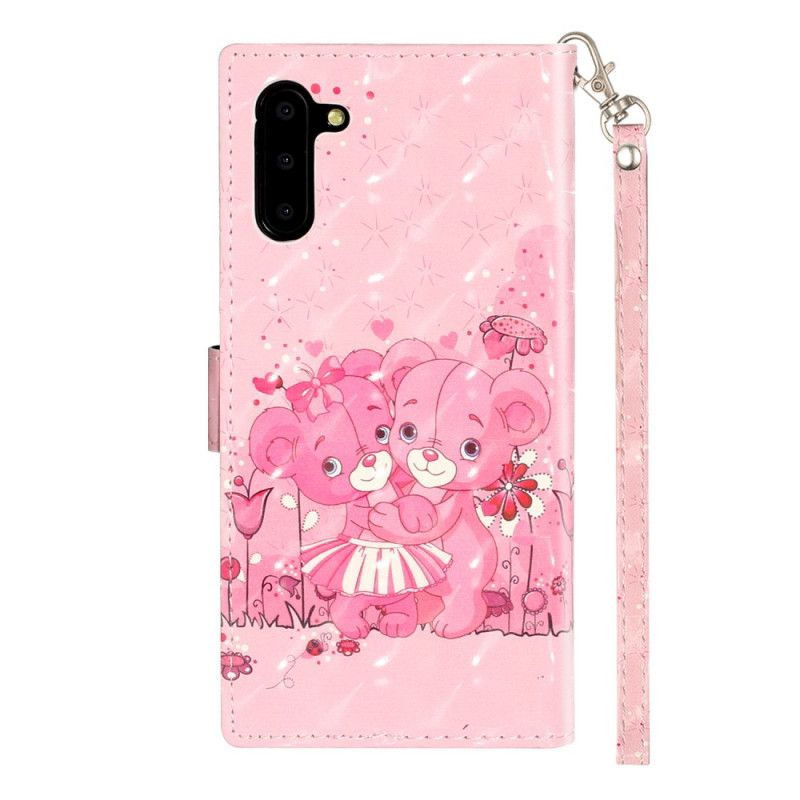 Etui Folio Samsung Galaxy Note 10 Pluszowe Pluszowe Misie Z Paskiem Etui Ochronne