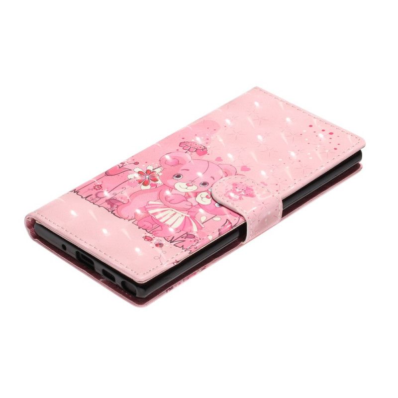 Etui Folio Samsung Galaxy Note 10 Pluszowe Pluszowe Misie Z Paskiem Etui Ochronne