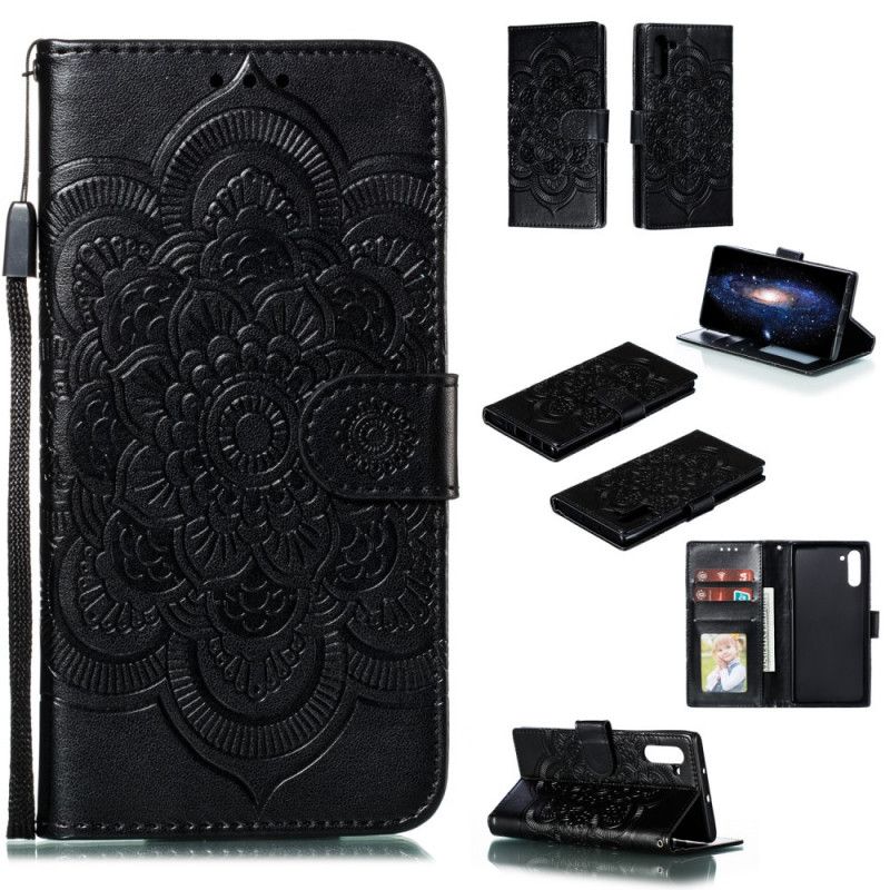 Etui Folio Samsung Galaxy Note 10 Szary Czarny Cała Mandala