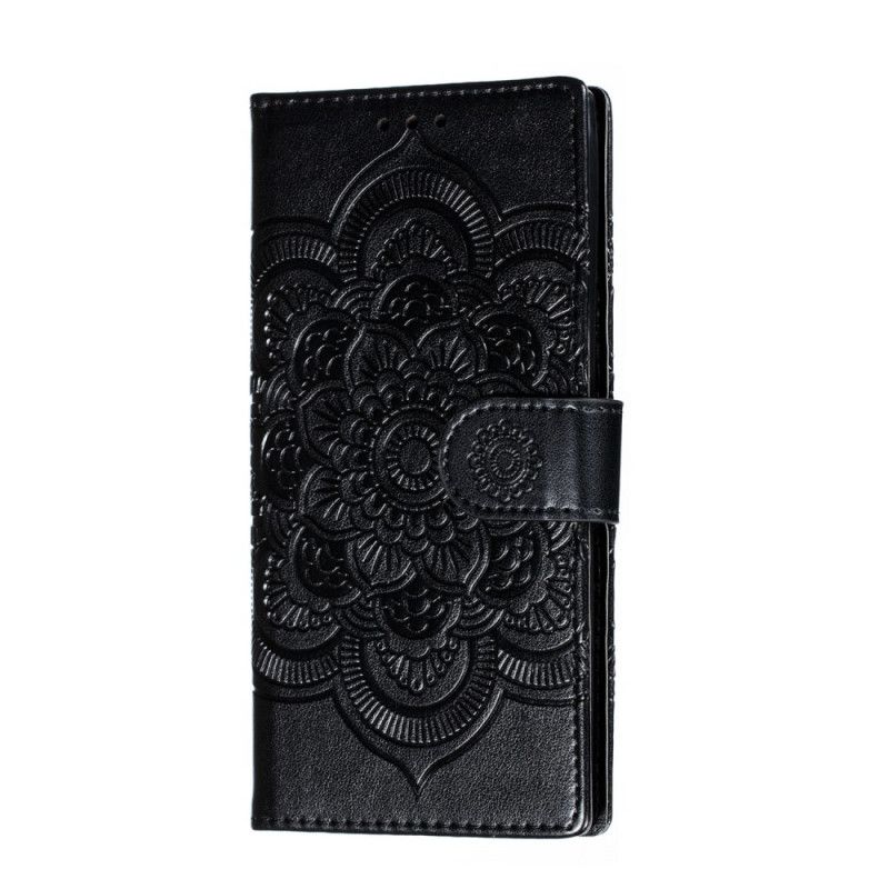 Etui Folio Samsung Galaxy Note 10 Szary Czarny Cała Mandala