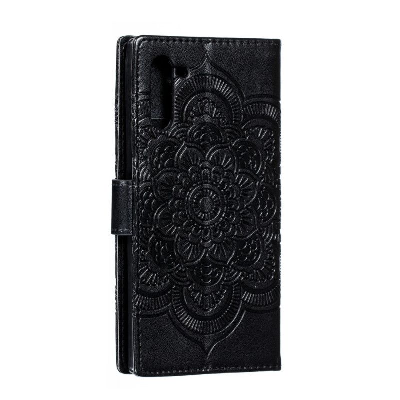 Etui Folio Samsung Galaxy Note 10 Szary Czarny Cała Mandala