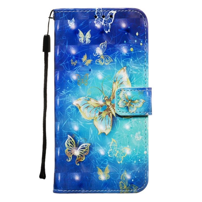 Etui Folio Samsung Galaxy Note 10 Złote Motyle Etui Ochronne