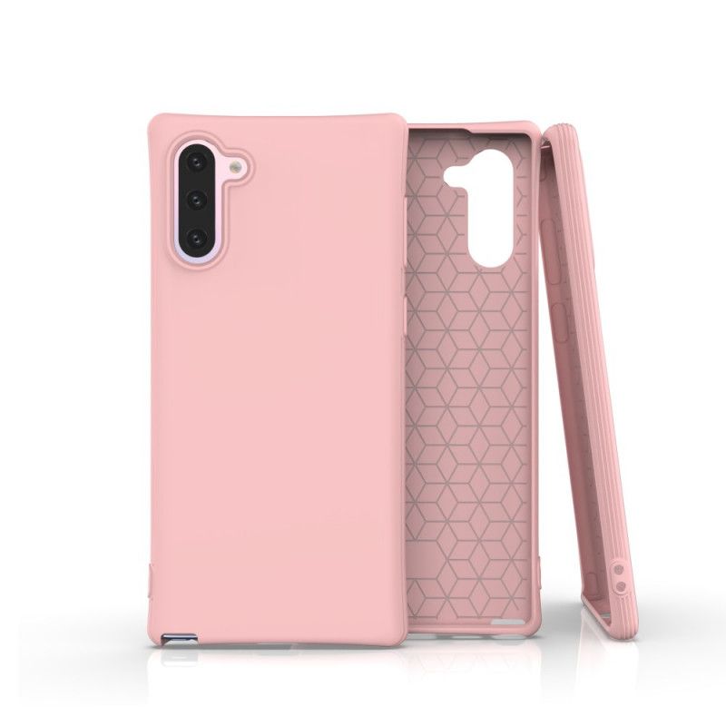 Etui Samsung Galaxy Note 10 Czerwony Czarny Elastyczny Mat Silikonowy Etui Ochronne