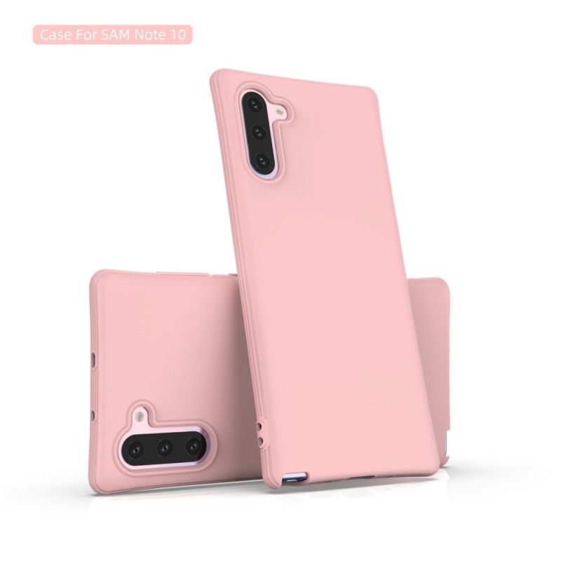 Etui Samsung Galaxy Note 10 Czerwony Czarny Elastyczny Mat Silikonowy Etui Ochronne