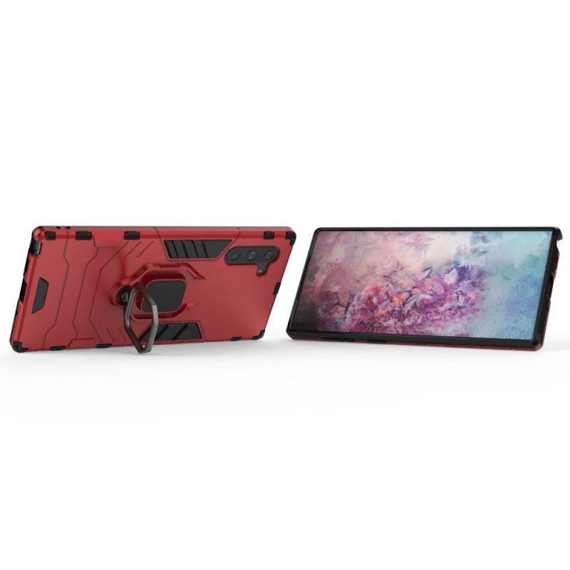 Etui Samsung Galaxy Note 10 Czerwony Czarny Pierścień Oporowy