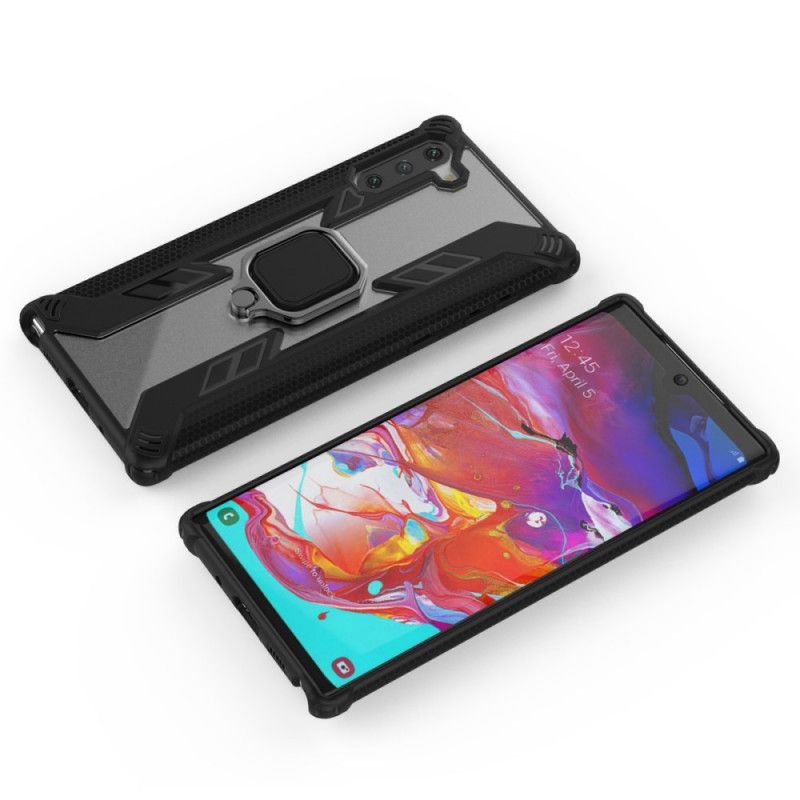 Etui Samsung Galaxy Note 10 Czerwony Czarny Wojownik Z Pierścieniem Etui Ochronne