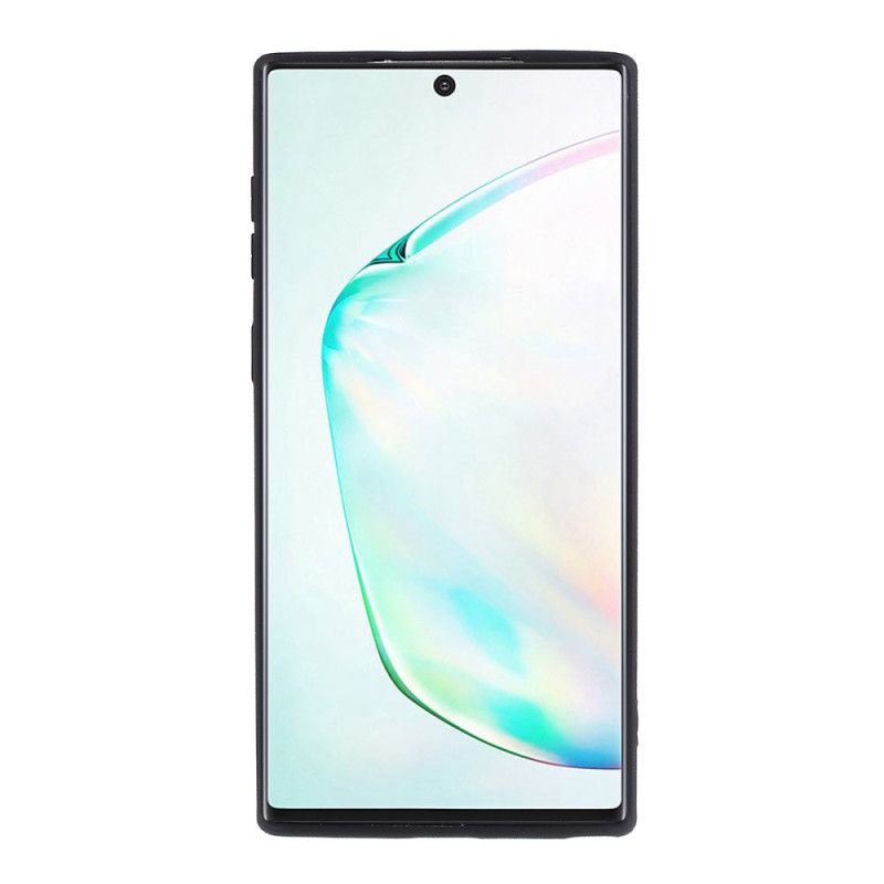 Etui Samsung Galaxy Note 10 Czerwony Czarny Wzór Tkania Etui Ochronne