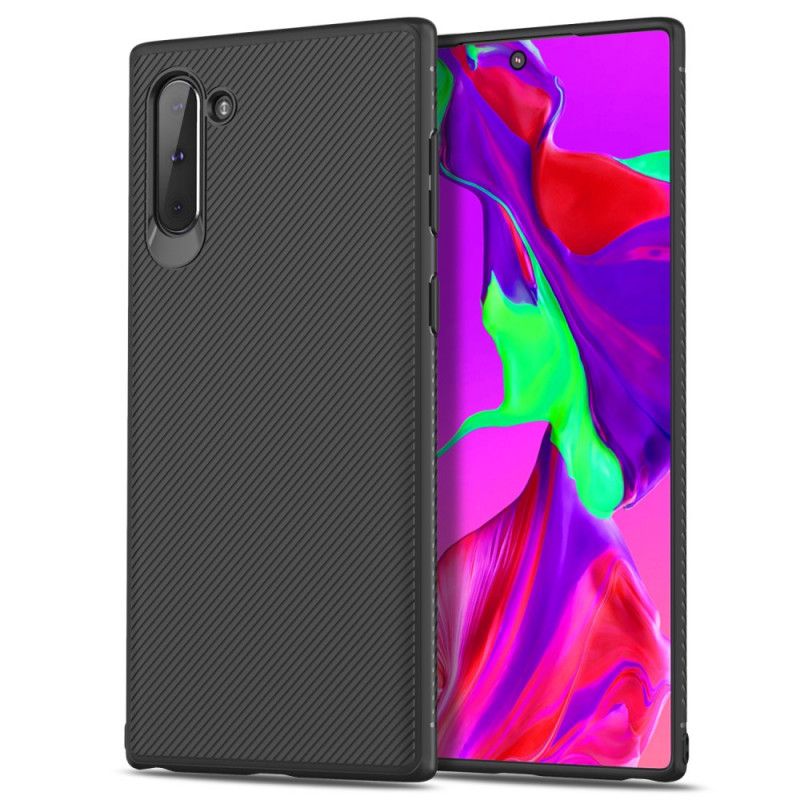 Etui Samsung Galaxy Note 10 Czerwony Twill Z Włókna Węglowego Etui Ochronne