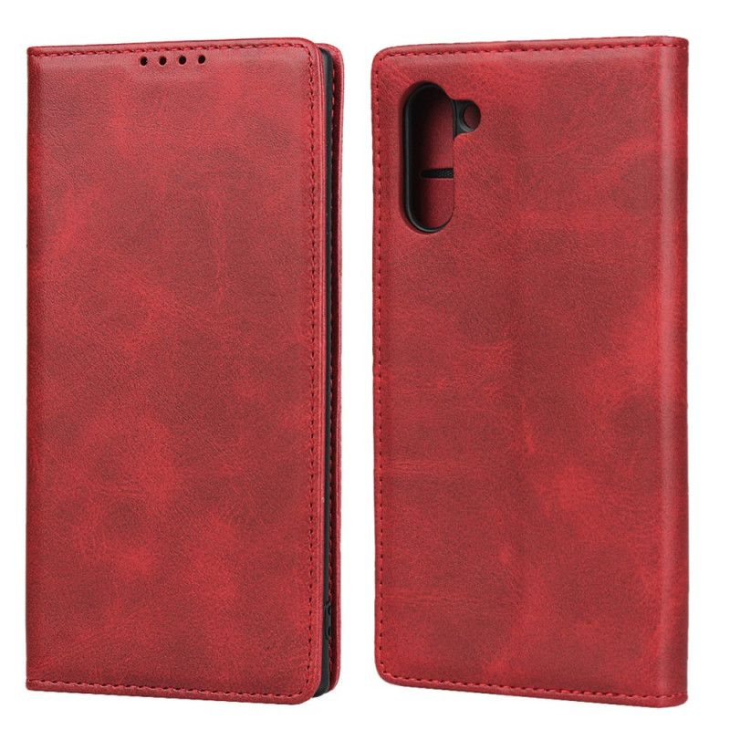 Flip Kotelot Samsung Galaxy Note 10 Granatowy Czerwony Czysta Elegancja