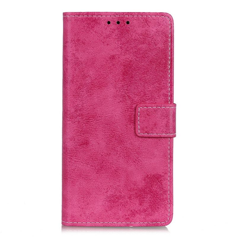 Obudowa Samsung Galaxy Note 10 Magenta Szary Efekt Skóry W Stylu Vintage