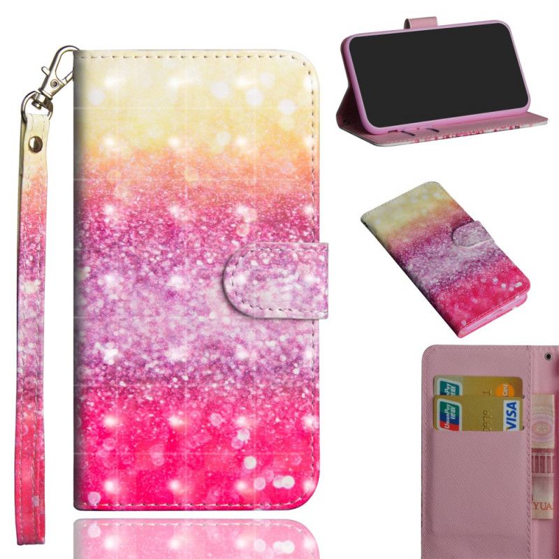 Etui Folio Samsung Galaxy M31 Brokat Gradientu W Kolorze Magenta