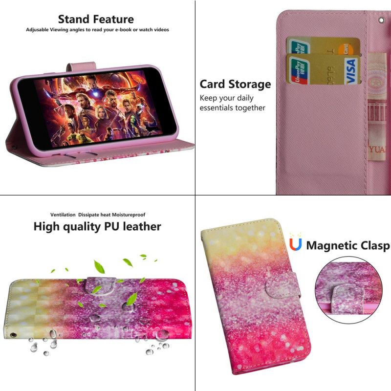 Etui Folio Samsung Galaxy M31 Brokat Gradientu W Kolorze Magenta