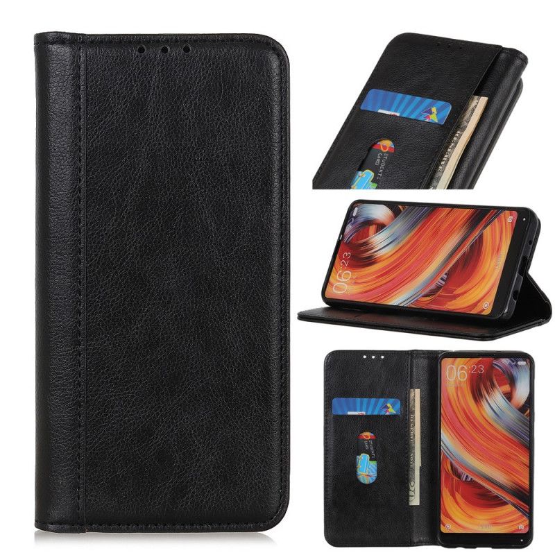 Etui Folio Samsung Galaxy M31 Czarny Styl Dwoiny Skóry