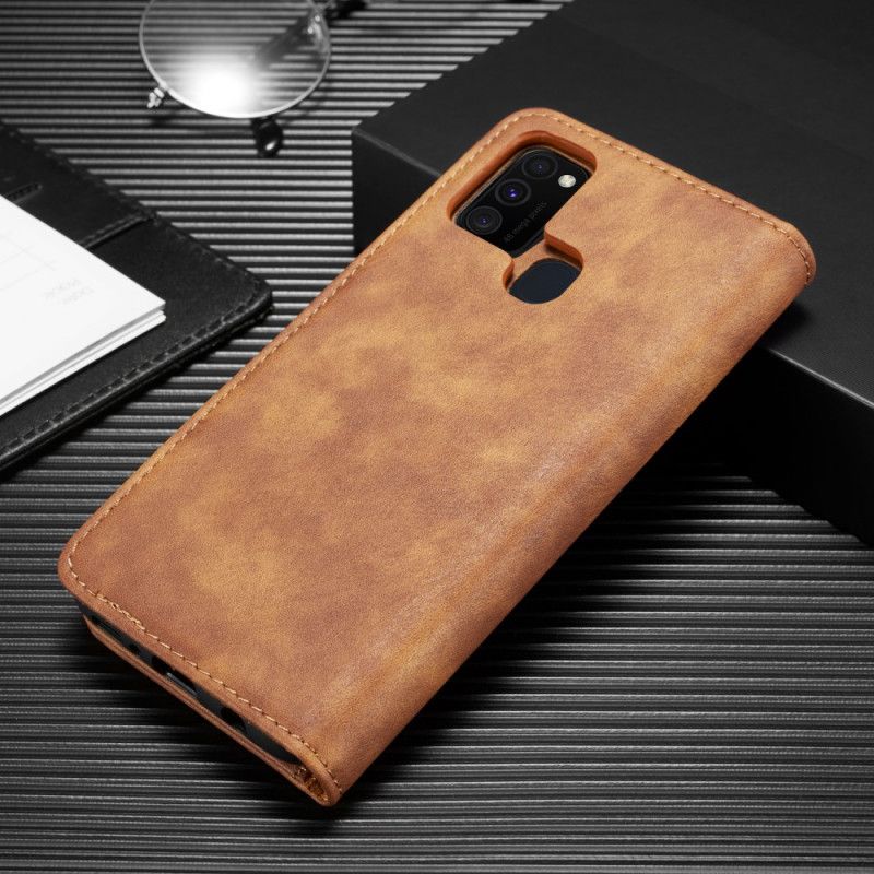 Etui Folio Samsung Galaxy M31 Szary Czarny Dg. Zdejmowany Futerał Ming Etui Ochronne