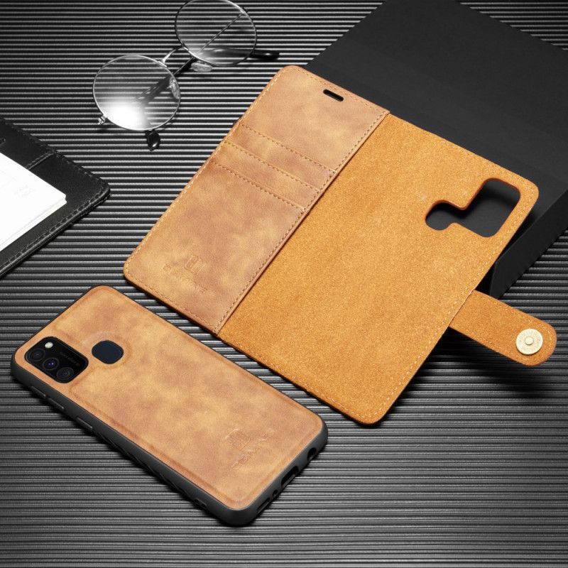 Etui Folio Samsung Galaxy M31 Szary Czarny Dg. Zdejmowany Futerał Ming Etui Ochronne