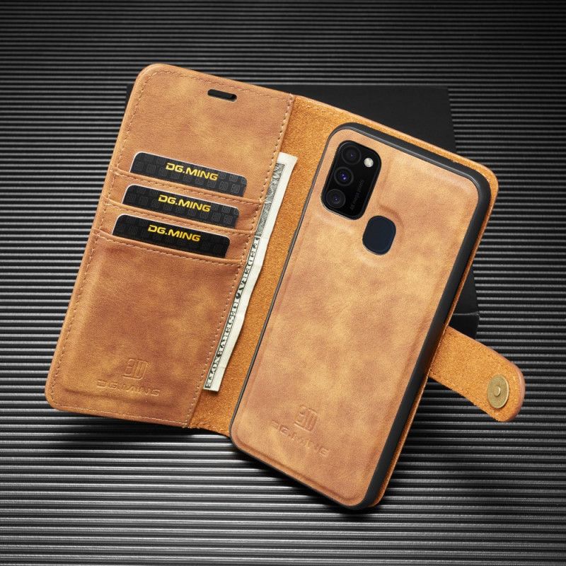 Etui Folio Samsung Galaxy M31 Szary Czarny Dg. Zdejmowany Futerał Ming Etui Ochronne