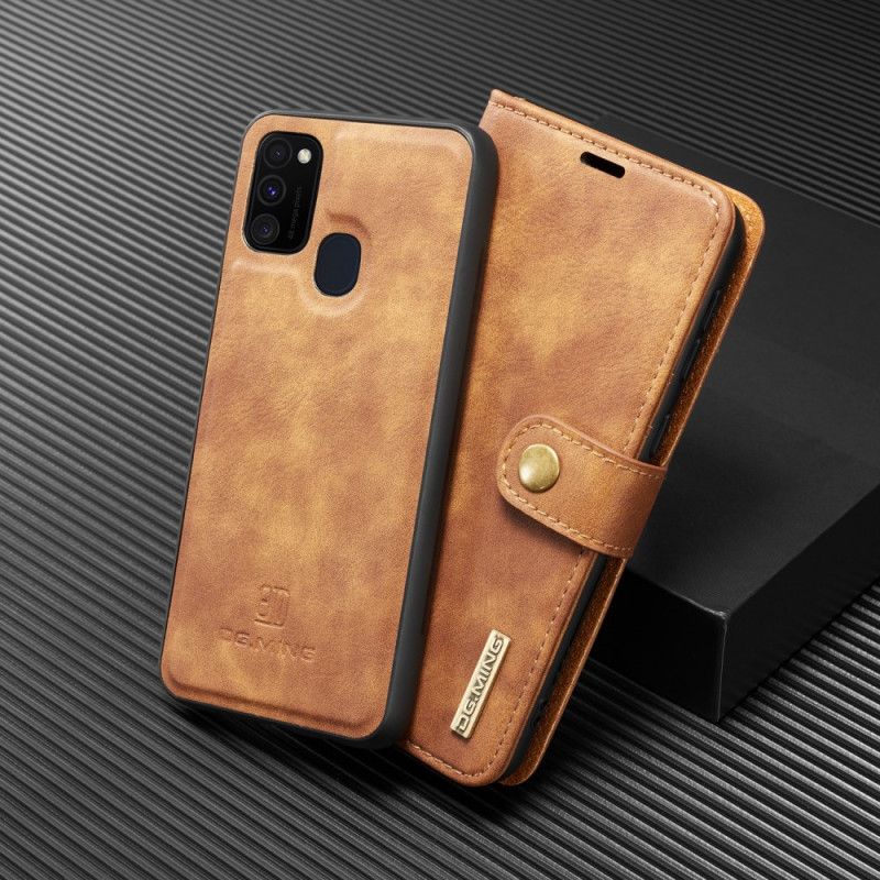 Etui Folio Samsung Galaxy M31 Szary Czarny Dg. Zdejmowany Futerał Ming Etui Ochronne