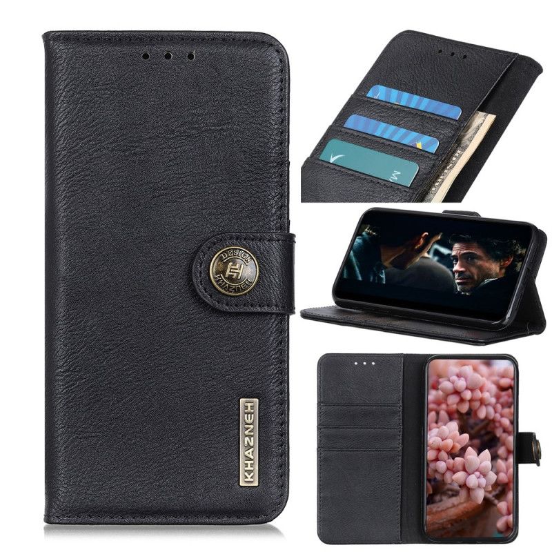 Etui Folio Samsung Galaxy M31 Szary Czarny Imitacja Skóry Khazneh