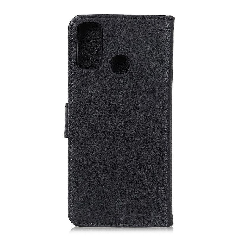 Etui Folio Samsung Galaxy M31 Szary Czarny Imitacja Skóry Khazneh