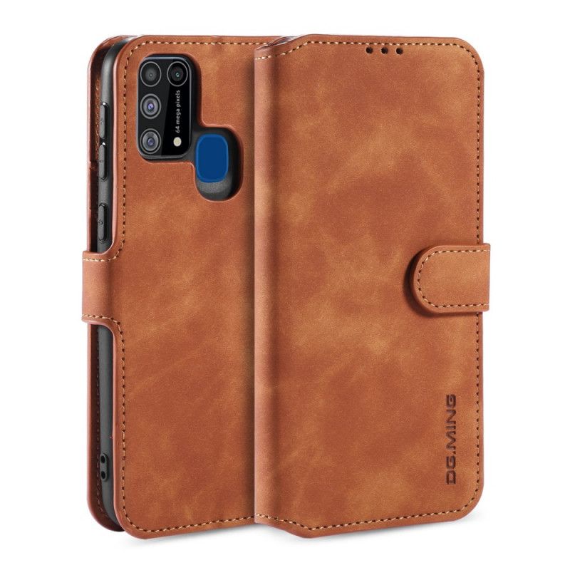 Etui Folio Samsung Galaxy M31 Szary Czarny Retro Dg.Ming Etui Ochronne