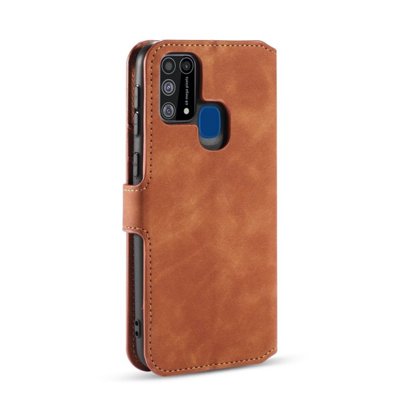 Etui Folio Samsung Galaxy M31 Szary Czarny Retro Dg.Ming Etui Ochronne