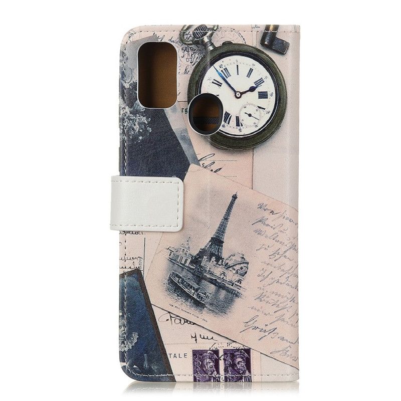 Etui Folio Samsung Galaxy M31 Wieża Eiffla Poety Etui Ochronne