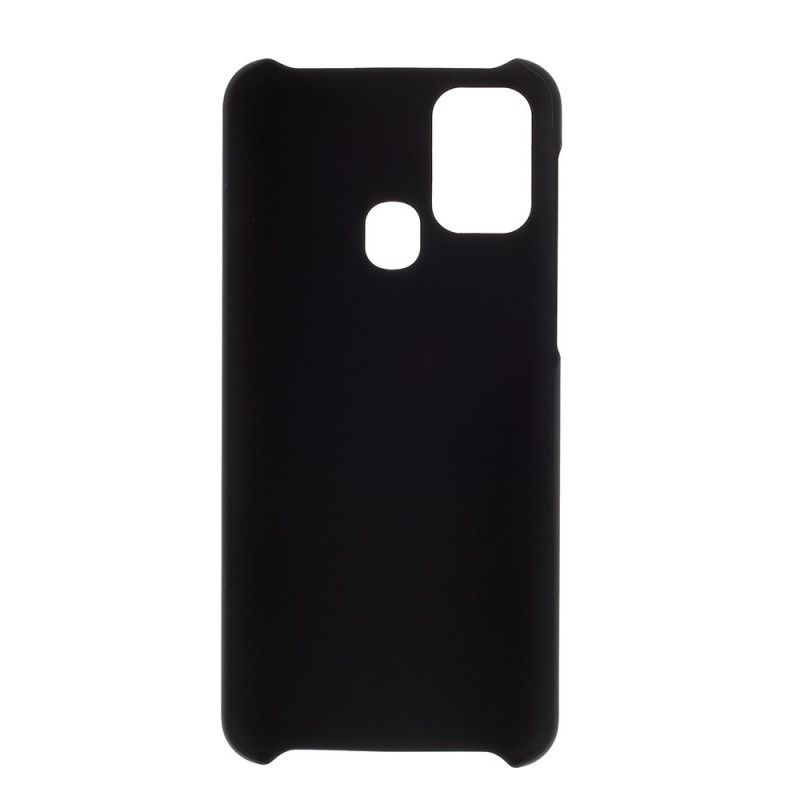 Etui Samsung Galaxy M31 Biały Czarny Klasyczny Sztywny