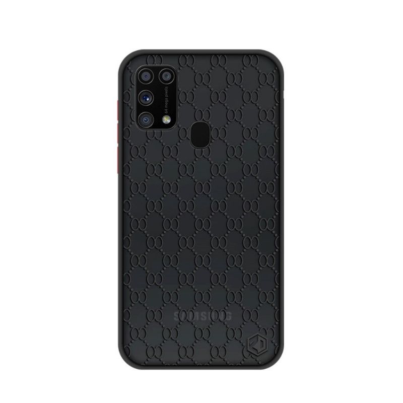 Etui Samsung Galaxy M31 Biały Czarny Sosna Dun Seria Ii Pinwuyo Etui Ochronne